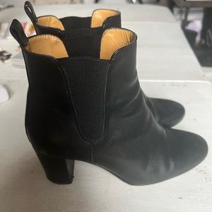 Sezane Black Leather Ankle Boots 8.5/39
